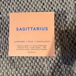 Botanica NWT Zodiac 8 ounce Soy Candle in glass vessel for Sagittarius ♐️